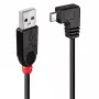 Lindy 0,5 m USB 2.0 kaabel – tüüp A kuni Micro-B, 90-kraadine täisnurk