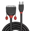 Lindy 3m HDMI-DVI-kaabel, Must Line