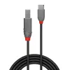 USB 2.0 Type C to B kaabel Lindy 36940 0,5m Anthra Line