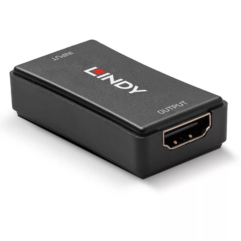 Lindy 50m HDMI 4K30 repiiter, HDCP 2.2, AV-vastuvõtja, juhtmega, must, HDCP