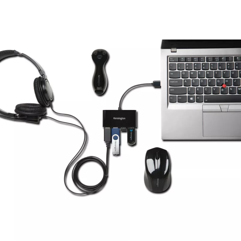 USB-jaotur Kensington USB 2.0 4-pordiline K39120EU