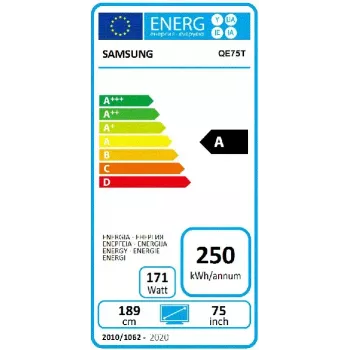 Samsung QE75T digitaalne infotabloo lamepaneel 190.5 cm (75 tolli) LCD 300 cd/m² 4K Ultra HD must Tizen 4.0