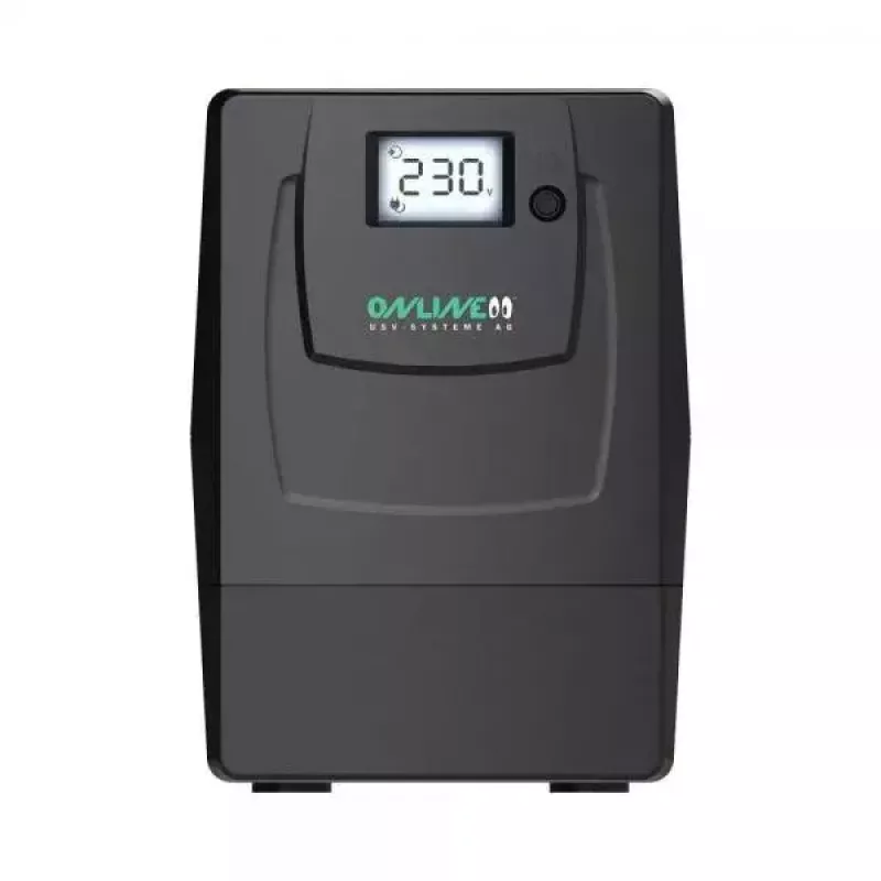 ONLINE USV-Systeme YUNTO Smile 800 liin-interaktiivne 0,8 kVA 480 W 2 vahelduvvoolupistikut 9 Ah aku LCD torn