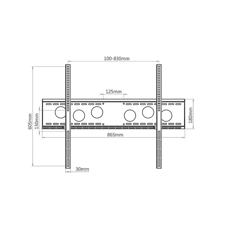 Seinale kinnitatav telerikinnitus Hagor WH 85 F-HD 2,79 m (110 tolli) must
