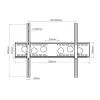 Seinale kinnitatav telerikinnitus Hagor WH 85 T-HD 2,79 m (110 tolli) must
