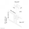 Neomounts PLASMA-C100Must Monitor/TV mount ceiling 37-75 inch - h 67-107 cm