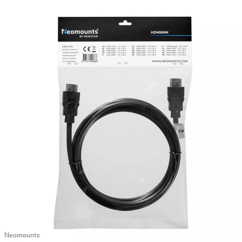Neomounts HDMI6MM HDMI-kaabel – 2 meetrit
