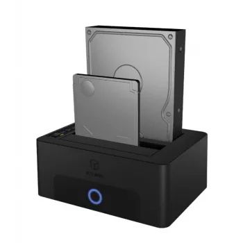 ICY BOX 2-pesaline dokkimis- ja kloonimisjaam 2,5-tollistele või 3,5-tollistele SATA-ketastele USB 3.0 hostiga
