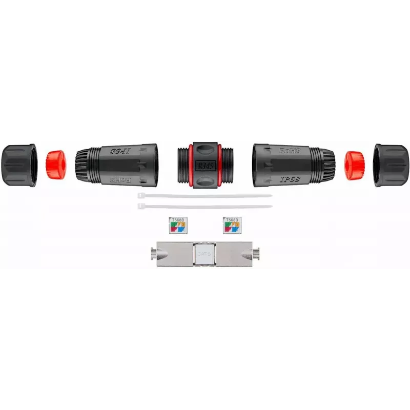 Microconnect KON526 juhtmepistik RJ-45 Must