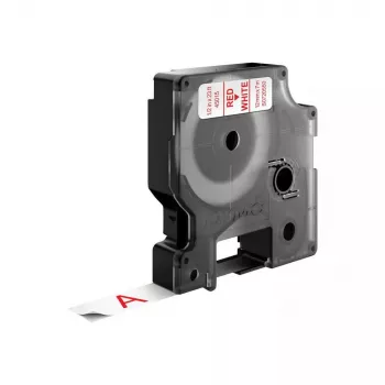 DYMO autentsed D1 sildid | punane trükk valgel lindil | 12 mm x 7 m | isekleepuvad sildid LabelManager märgistajatele | valmistatud Euroopas