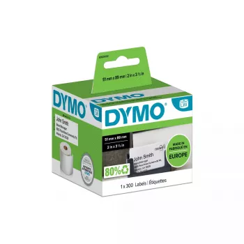 DYMO Authentic LabelWriter Kohtumise/Nimesildi sildid | 51 mm x 89 mm | Kleepimata | Rull 300 kergesti eemaldatavat silti | LabelWriter sildiprinteritele | Valmistatud Euroopas