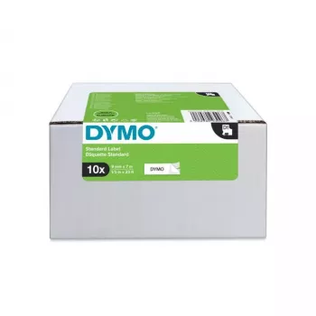 DYMO Autentsed D1 sildid | 9 mm x 7 m rull | Must trükk valgel pinnal | Isekleepuvad sildid LabelManageri sildiprinteritele | 10 tk