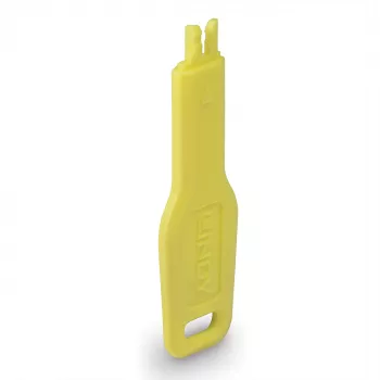 Pordiblokeerija võti Lindy 47899 RJ-45 portidele, kollane, 20×74,5×5,9 mm