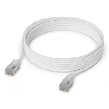 Võrgukaabel UBIQUITI UACC-CABLE-PATCH-EL-C6A-5M-W Cat6a 5 m RJ-45 läbipaistev valge