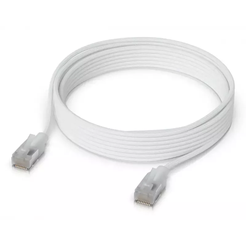Võrgukaabel UBIQUITI UACC-CABLE-PATCH-EL-C6A-5M-W Cat6a 5 m RJ-45 läbipaistev valge