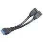USB-kaabel 2 x USB A Akasa AK-CBUB09-15BK Must