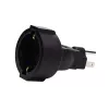 Microconnect PETRAVEL3 toitepistikupesa adapter Type B Type F Must