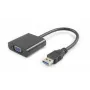Microconnect USB3.0VGA USB graafikaadapter 1920 x 1080 pikslit Must