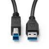 Microconnect USB3.0AB5B USB-kaabel USB 3.2 Gen 1 (3.1 Gen 1) 5 m USB A USB B Must