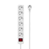 Microconnect GRU0065W pikendusjuhe 5 m 6 vahelduvvoolupistikupesa Siseruumides Valge