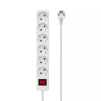 Microconnect GRU0065W pikendusjuhe 5 m 6 vahelduvvoolupistikupesa Siseruumides Valge