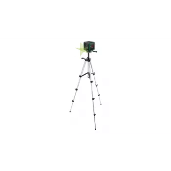 Laserlevel Bosch Quigo roheline statiiviga 1,1 m — kompaktne ristjoonlaseri komplekt