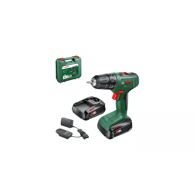 Bosch Easy Drill 18V-40 1630 RPM Keyless 1,3 kg Must, Roheline