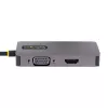 StarTech.com USB-C video adapter, USB-C HDMI-, DVI-, VGA-adapter, kuni 4K 60 Hz, alumiinium, mitmepordiline videokuvari adapter, Thunderbolt 3/4-ga ühilduv, USB USB-C reisiadapter