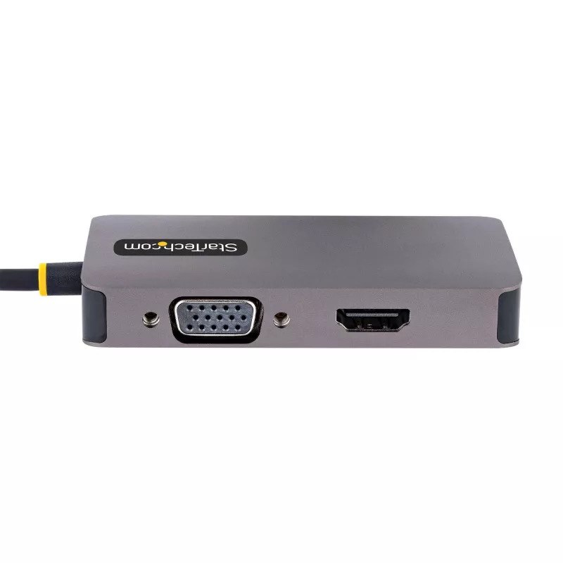 StarTech.com USB-C video adapter, USB-C HDMI-, DVI-, VGA-adapter, kuni 4K 60 Hz, alumiinium, mitmepordiline videokuvari adapter, Thunderbolt 3/4-ga ühilduv, USB USB-C reisiadapter