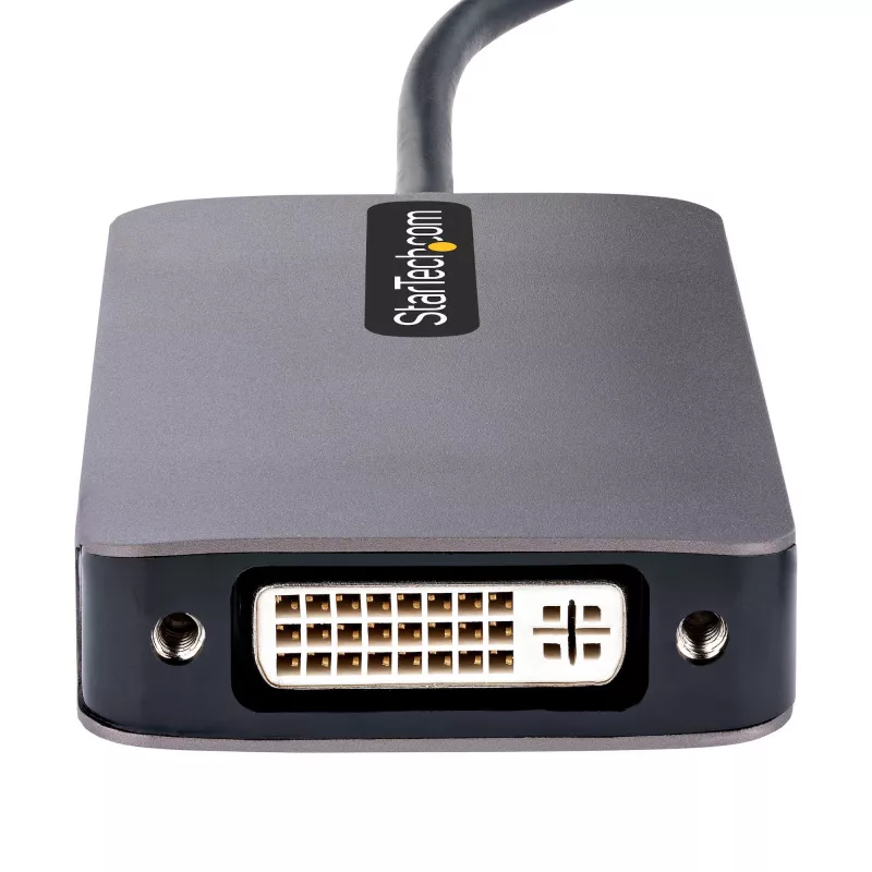 StarTech.com USB-C video adapter, USB-C HDMI-, DVI-, VGA-adapter, kuni 4K 60 Hz, alumiinium, mitmepordiline videokuvari adapter, Thunderbolt 3/4-ga ühilduv, USB USB-C reisiadapter