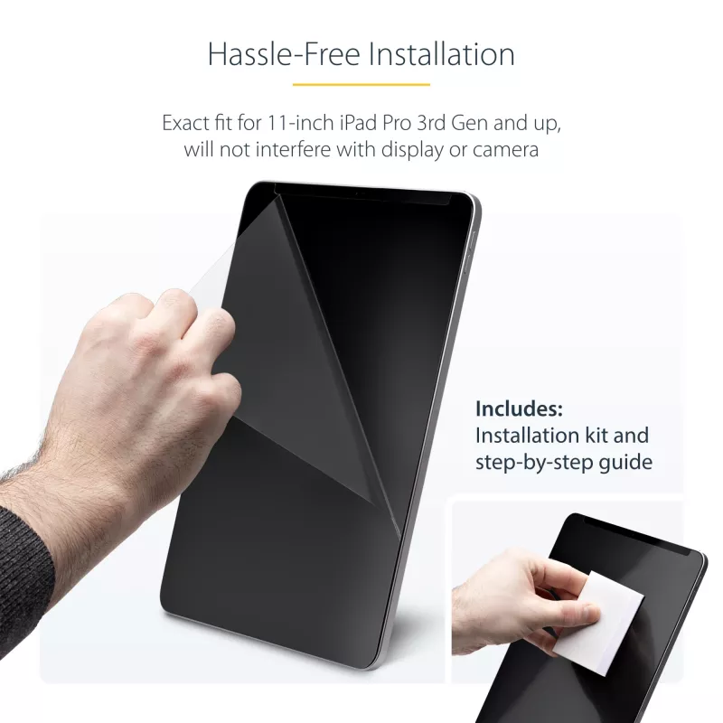 StarTech.com 4-suunaline privaatsusfilter 11-tollisele iPad Pro-le, portree- ja maastikupidis, puutetundlik, +/- 30° vaateväli, blokeerib kuni 51% sinist valgust, peegeldusvastane