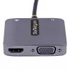 StarTech.com USB C Video Adapter, USB C to HDMI VGA Multiport Adapter, 3.5mm Audio, 4K 60Hz HDR, 100W PD Pass-Through, Thunderbolt 3/4 Ühilduv - USB C Display Travel Adapter