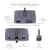 StarTech.com USB C Video Adapter, USB C to HDMI VGA Multiport Adapter, 3.5mm Audio, 4K 60Hz HDR, 100W PD Pass-Through, Thunderbolt 3/4 Ühilduv - USB C Display Travel Adapter