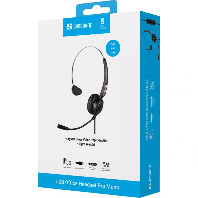 Peakomplekt Sandberg USB Office Headset Pro Mono