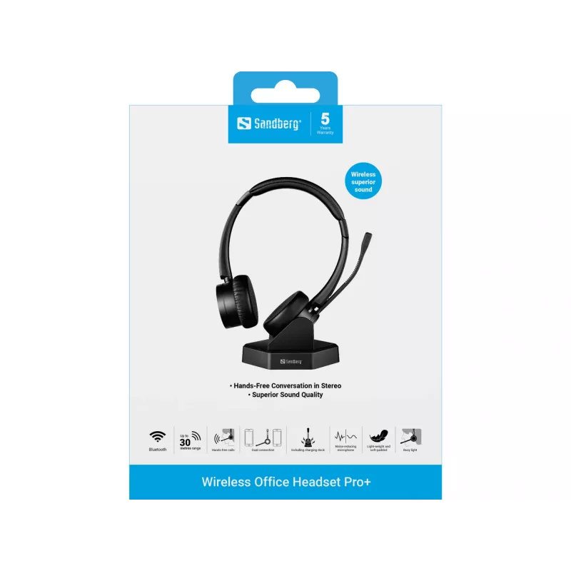 Peakomplekt Sandberg Wireless Office Headset Pro+