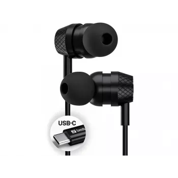 Peakomplekt Sandberg USB-C/A In-Earset koos liinimikrofoniga