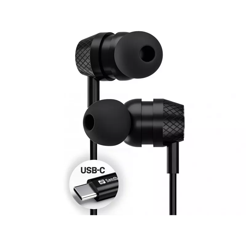Peakomplekt Sandberg USB-C/A In-Earset koos liinimikrofoniga