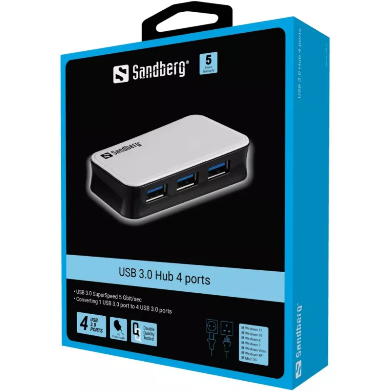 Sandberg USB 3.0 jaotur, 4 porti