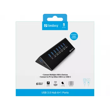 Sandberg USB 3.0 jaotur 6+1 porti