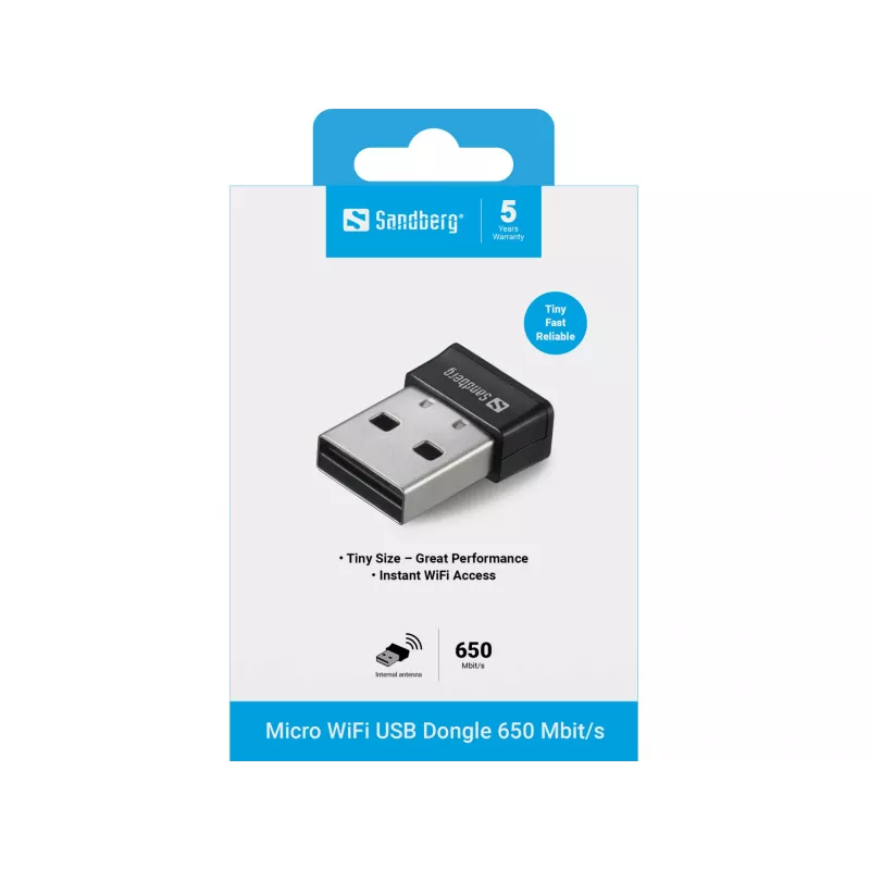 Sandberg Micro WiFi dongel 650 Mbit/s