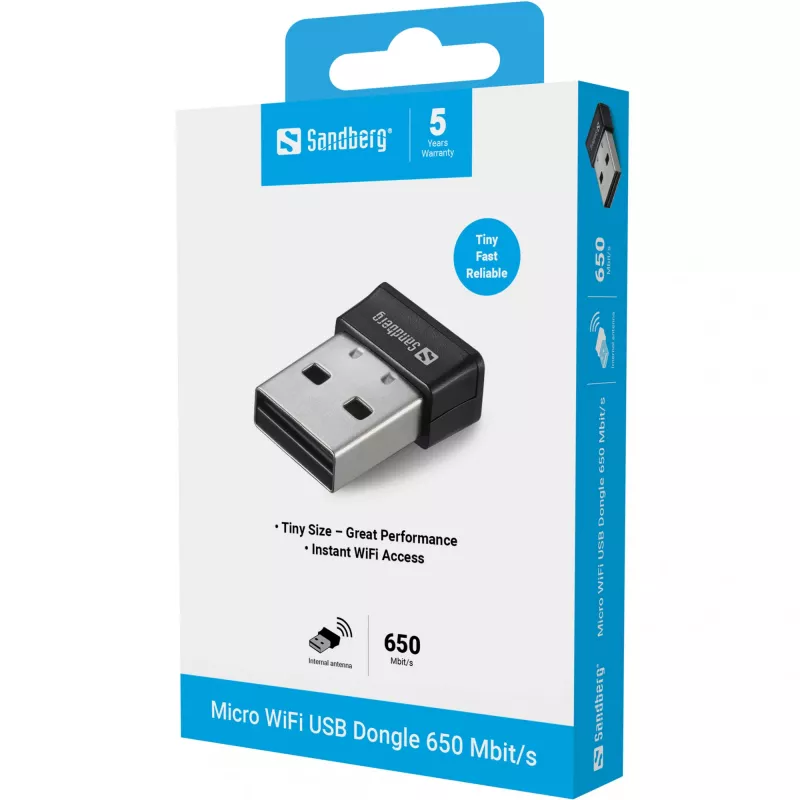 Sandberg Micro WiFi dongel 650 Mbit/s