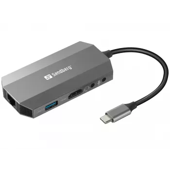 USB-C dokk Sandberg 6in1 Travel Dock