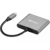 Sandberg USB-C dokk 2xHDMI+USB+PD maksimaalne eraldusvõime 3840x2160