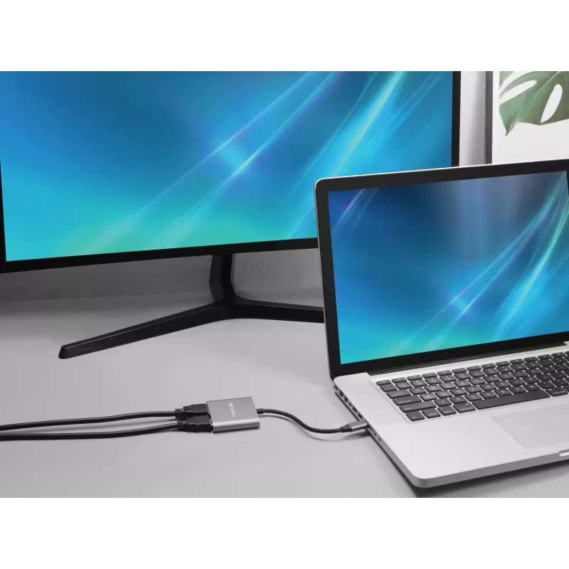 Sandberg USB-C dokk 2xHDMI+USB+PD maksimaalne eraldusvõime 3840x2160