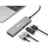 Sandberg USB-C kuni 2xUSB-A + 2xUSB-C jaotur Hall Alumiinium