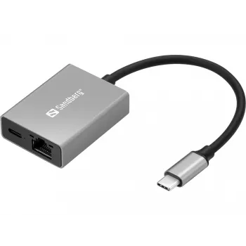 Sandberg USB-C Gigabit Adapter PD100W USB USB-C RJ-45 1 Gbit/s Hall