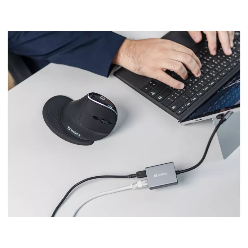 Sandberg USB-C Gigabit Adapter PD100W USB USB-C RJ-45 1 Gbit/s Hall