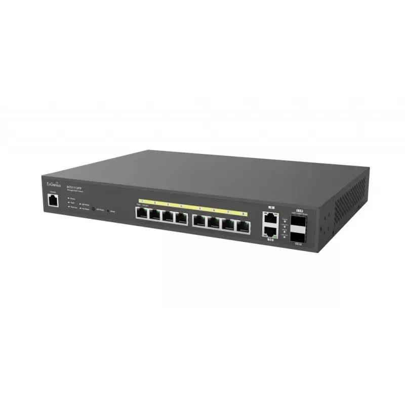 EnGenius Cloud Managed Switch 8-pordine GbE PoE.af/at(+) 130W 2xGbE 2xSFP L2+ 13i