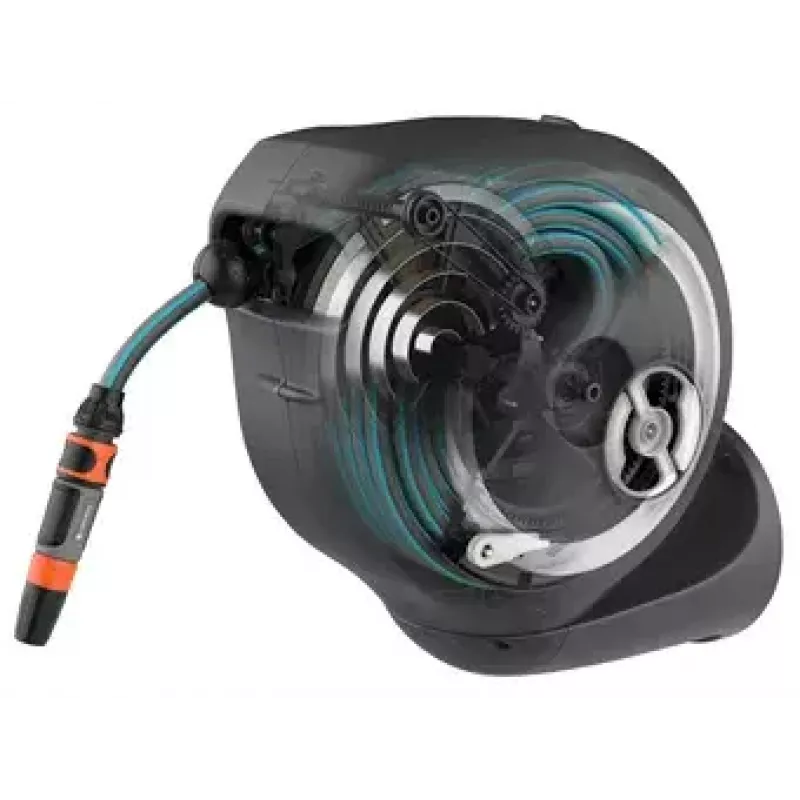 Seinale kinnitatav voolikuhoidik Gardena RollUp Automatic Must hall