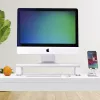 StarTech.com Ergonomic Monitor Riser Stand, Up to 33lb/15kg, Fixed height 3.5in/9cm, Desktop Computer Monitor/Laptop Riser, Steel Platform, Quick Assembly, Optimize Desk Space